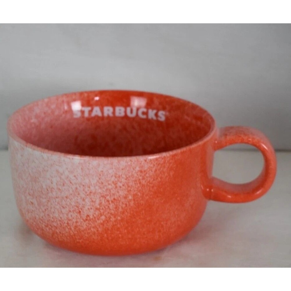 NEW RED White Speckled Ceramic 16 Oz. Starbucks Coffee Cup Mug Bowl VALENTINE